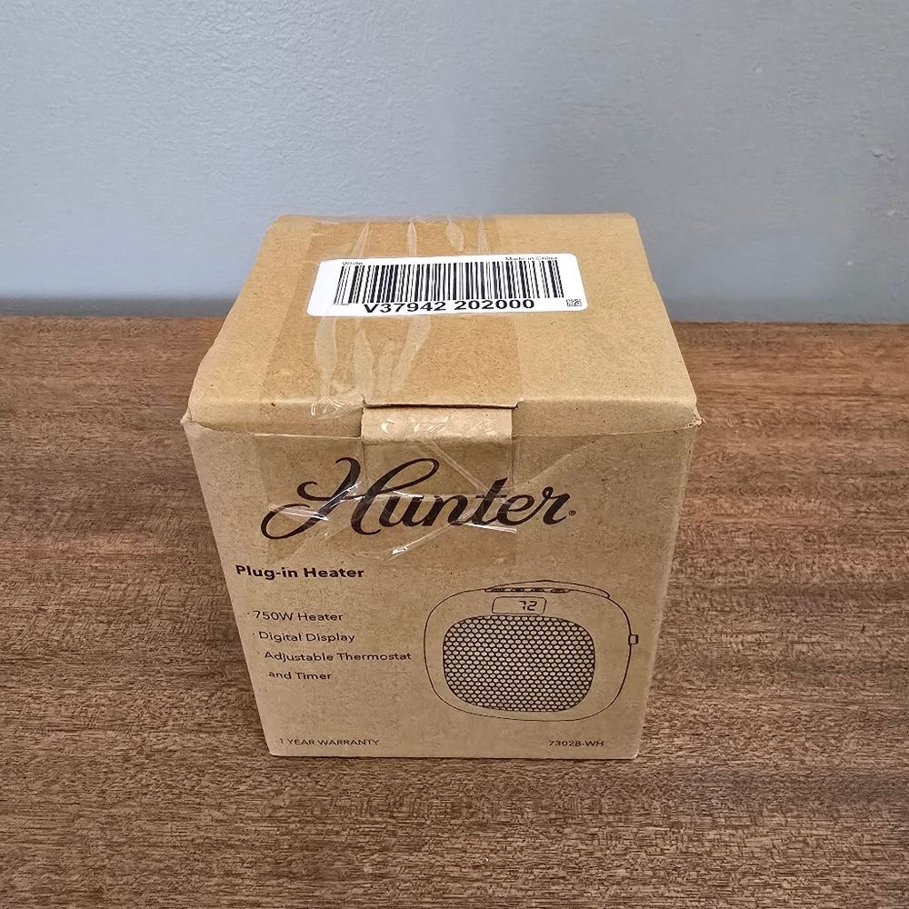 Hunter Plug-in Heater 750 W Model 73028, White